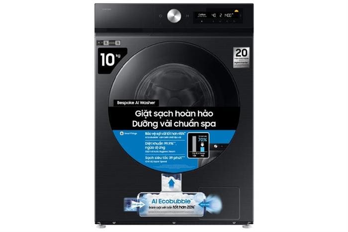 Máy giặt Samsung Bespoke AI EcoBubble Inverter 10 kg WW10DB7U34GBSV